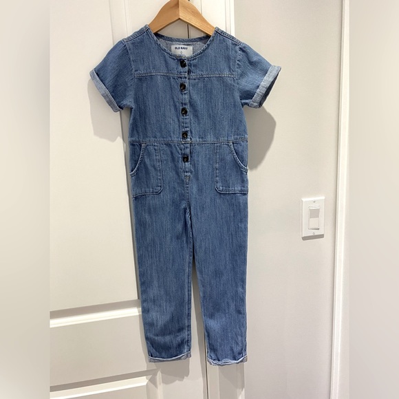 Old Navy - Jean One-Piece / Jumpsuit for Toddler Girls - Size 5T - Picture 4 of 4